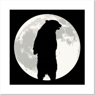 Full Moon Grizzly - Grizzly Bear Halloween Posters and Art